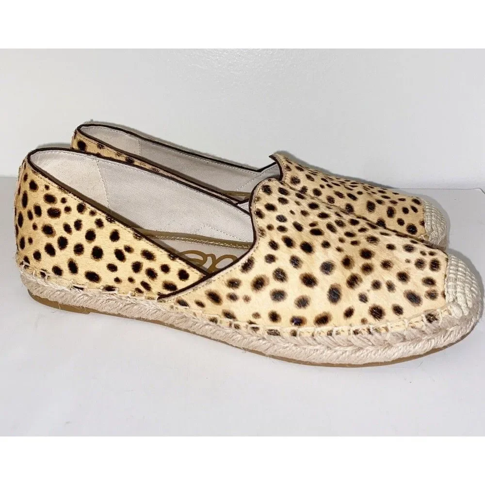 Sam Edelman Cheetah Print Flats Espadrilles Size 7.5
